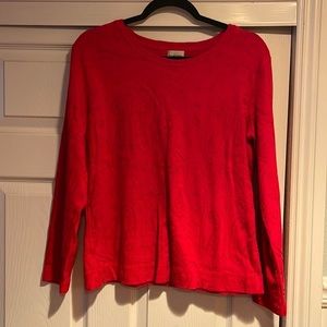 Chico’s red sweater. Size 2 or size 12.